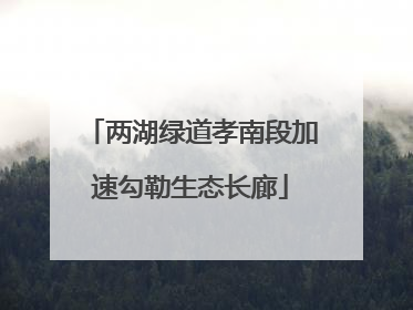 两湖绿道孝南段加速勾勒生态长廊