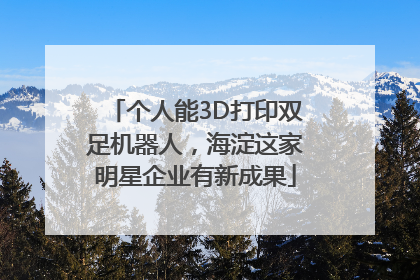 个人能3D打印双足机器人，海淀这家明星企业有新成果