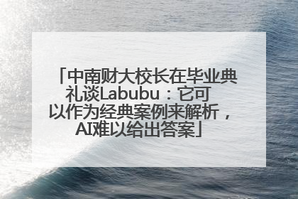 中南财大校长在毕业典礼谈Labubu：它可以作为经典案例来解析，AI难以给出答案