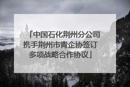 中国石化荆州分公司携手荆州市青企协签订多项战略合作协议