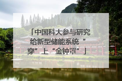 中国科大参与研究 给新型储能系统“穿”上“金钟罩”