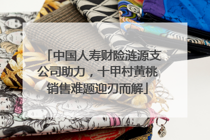 中国人寿财险涟源支公司助力，十甲村黄桃销售难题迎刃而解