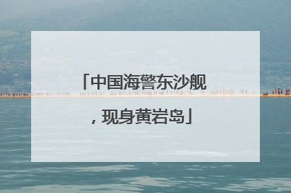 中国海警东沙舰，现身黄岩岛