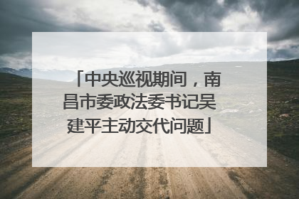 中央巡视期间，南昌市委政法委书记吴建平主动交代问题