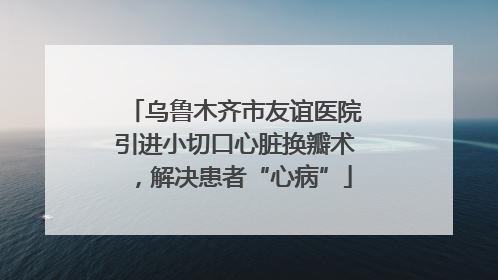乌鲁木齐市友谊医院引进小切口心脏换瓣术，解决患者“心病”