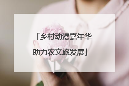 乡村动漫嘉年华助力农文旅发展