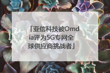 亚信科技被Omdia评为5G专网全球供应商挑战者