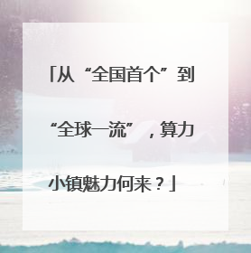 从“全国首个”到“全球一流”，算力小镇魅力何来？