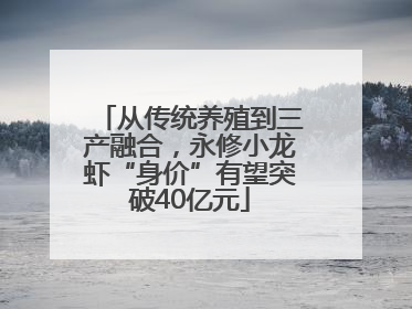 从传统养殖到三产融合，永修小龙虾“身价”有望突破40亿元