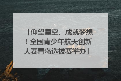 仰望星空、成就梦想！全国青少年航天创新大赛青岛选拔赛举办