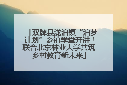 双牌县泷泊镇“泊梦计划”乡镇学堂开讲！联合北京林业大学共筑乡村教育新未来