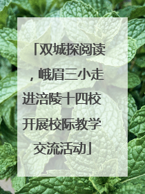 双城探阅读，峨眉三小走进涪陵十四校开展校际教学交流活动