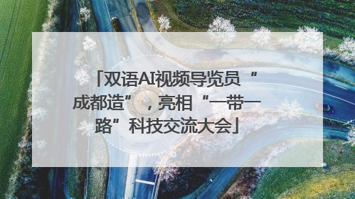 双语AI视频导览员“成都造”，亮相“一带一路”科技交流大会