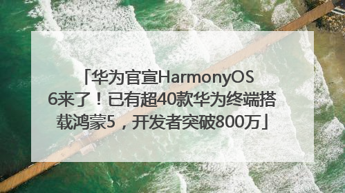 华为官宣HarmonyOS 6来了！已有超40款华为终端搭载鸿蒙5，开发者突破800万