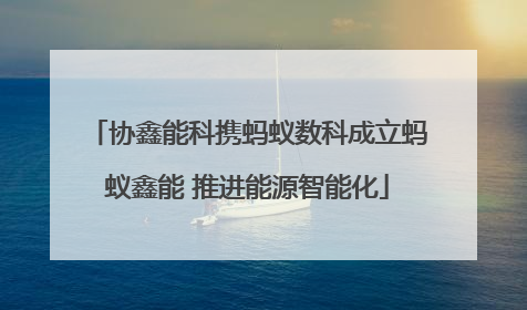 协鑫能科携蚂蚁数科成立蚂蚁鑫能 推进能源智能化