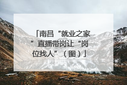 南昌“就业之家”直播带岗让“岗位找人”（图）