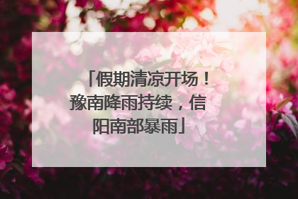 假期清凉开场！豫南降雨持续，信阳南部暴雨