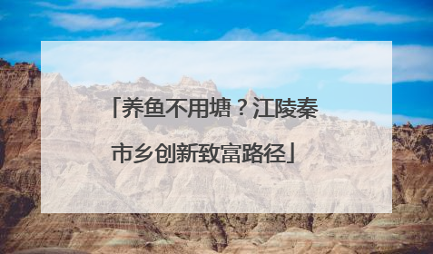 养鱼不用塘？江陵秦市乡创新致富路径