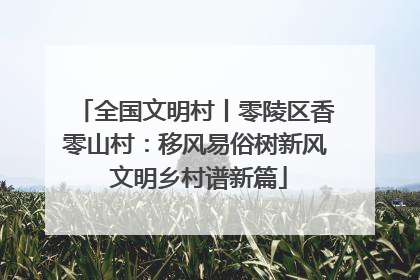 全国文明村丨零陵区香零山村：移风易俗树新风 文明乡村谱新篇