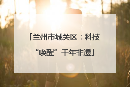 兰州市城关区：科技“唤醒”千年非遗