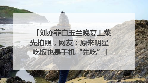 刘亦菲白玉兰晚宴上菜先拍照，网友：原来明星吃饭也是手机“先吃”