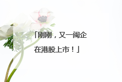 刚刚，又一闽企在港股上市！