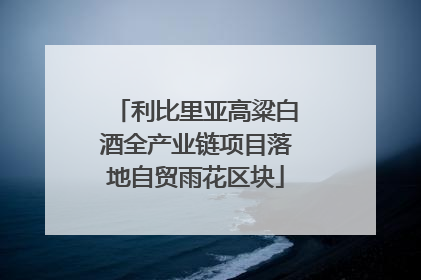 利比里亚高粱白酒全产业链项目落地自贸雨花区块