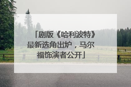 剧版《哈利波特》最新选角出炉，马尔福饰演者公开