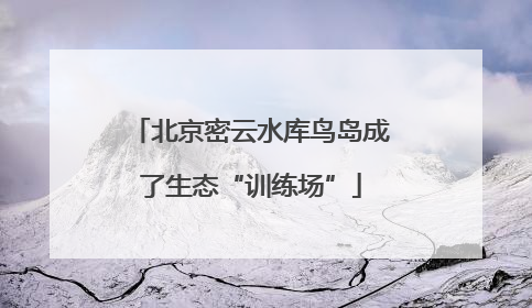 北京密云水库鸟岛成了生态“训练场”