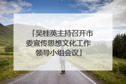 吴桂英主持召开市委宣传思想文化工作领导小组会议