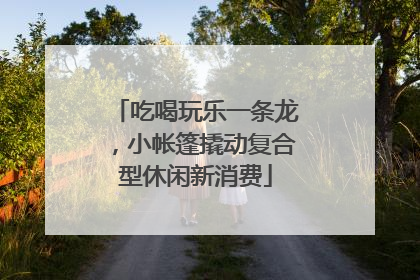 吃喝玩乐一条龙，小帐篷撬动复合型休闲新消费