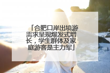 合肥口岸出境游需求呈现爆发式增长，学生群体及家庭游客是主力军