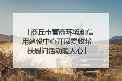 商丘市营商环境和信用建设中心开展麦收帮扶慰问活动暖人心