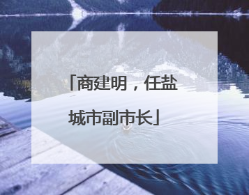 商建明，任盐城市副市长