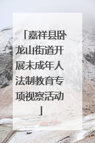嘉祥县卧龙山街道开展未成年人法制教育专项视察活动