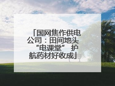 国网焦作供电公司：田间地头“电课堂” 护航药材好收成