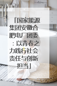国家能源集团安徽合肥电厂团委：以青春之力践行社会责任与创新担当