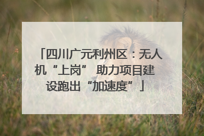 四川广元利州区：无人机“上岗” 助力项目建设跑出“加速度”