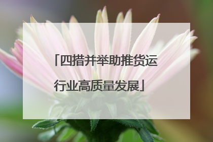四措并举助推货运行业高质量发展