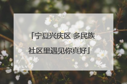 宁夏兴庆区 多民族社区里遇见你真好
