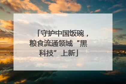 守护中国饭碗，粮食流通领域“黑科技”上新