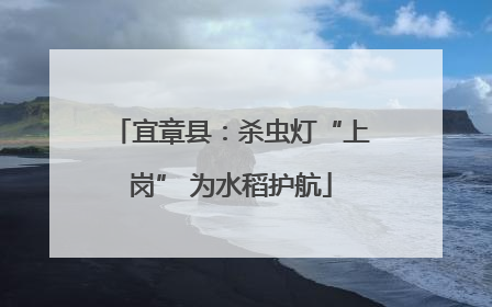 宜章县：杀虫灯“上岗” 为水稻护航