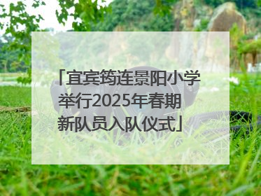 宜宾筠连景阳小学举行2025年春期新队员入队仪式