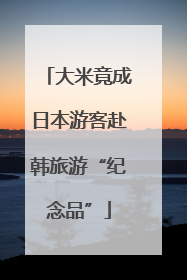 大米竟成日本游客赴韩旅游“纪念品”