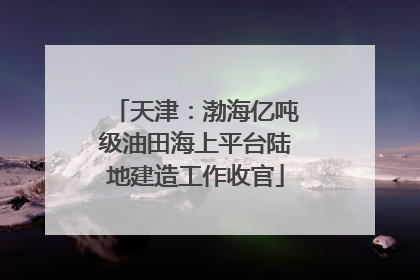 天津：渤海亿吨级油田海上平台陆地建造工作收官