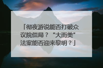 彻夜游说能否打破众议院僵局？“大而美”法案能否迎来黎明？