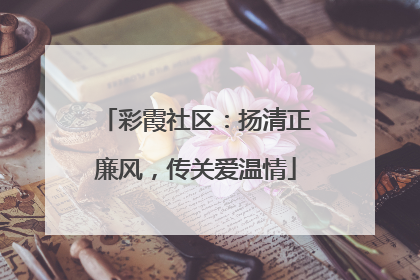 彩霞社区：扬清正廉风，传关爱温情