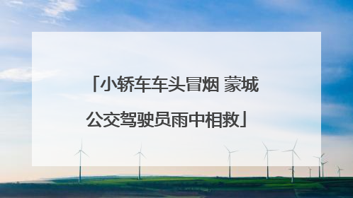 小轿车车头冒烟 蒙城公交驾驶员雨中相救