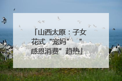山西太原：子女花式“宠妈” “感恩消费”趋热