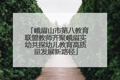 峨眉山市第八教育联盟教师齐聚峨眉实幼共探幼儿教育高质量发展新路径